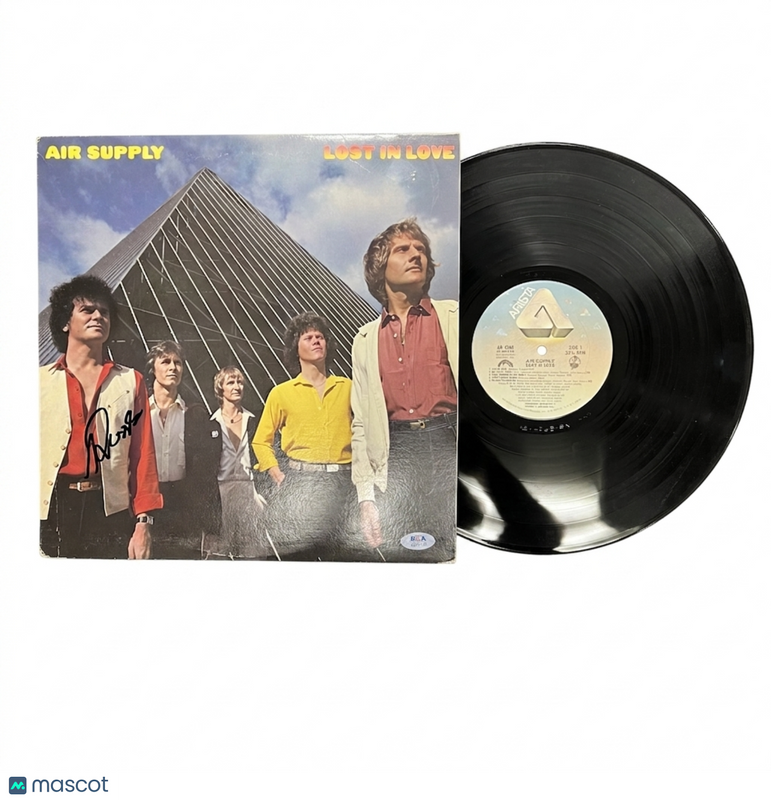 Russell Hitchcock Signed Lost in Love Vinyl PSA Album Autographed