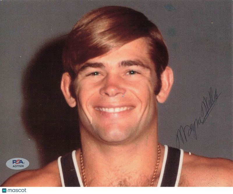 Wayne Wells Signed Wrestling 8x10 Photo PSA Autographed