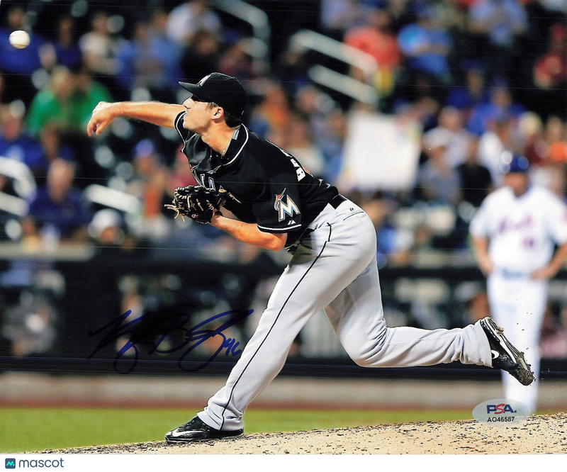 Kyle Barraclough Miami Marlins Signed 8x10 Photo PSA