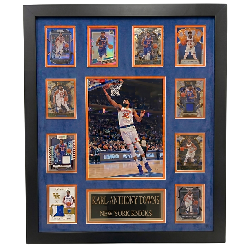 Karl-Anthony Towns 10-Card Custom Framed Display Piece New York Knicks