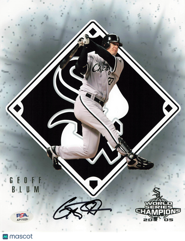 Geoff Blum Chicago White Sox Signed 8x10 Photo PSA