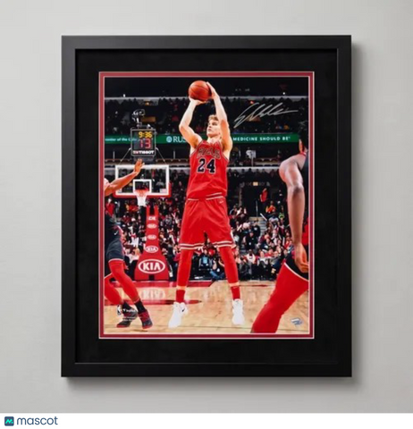 Lauri Markkanen Chicago Bulls Signed Basketball 16x20 Custom Framed Photo PSA