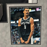 Victor Wembanyama Custom Framed Signed San Antonio Spurs Jersey PSA Autographed