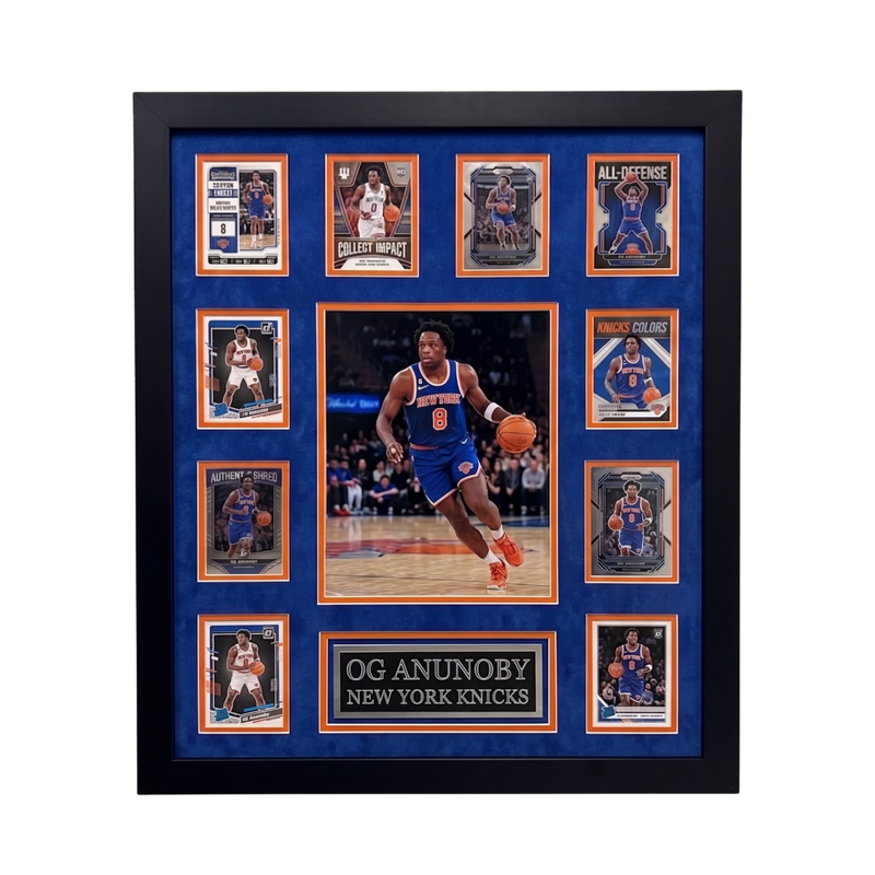 OG Anunoby 10-Card Custom Framed Display Piece New York Knicks