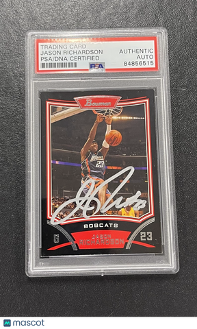2008 Topps Bowman#23 Jason Richardson  Signed Card Auto PSA Slabbed Bobcats