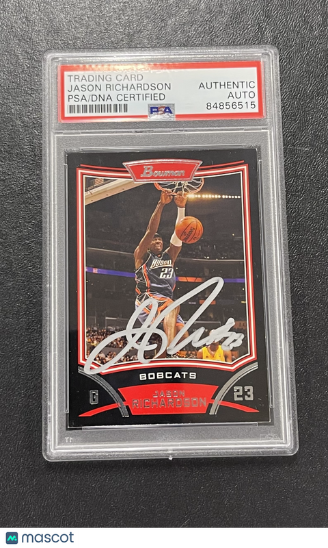2008 Topps Bowman#23 Jason Richardson  Signed Card Auto PSA Slabbed Bobcats