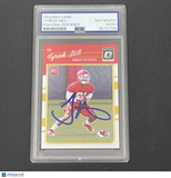 2016 Panini Donruss Optic#117 Tyreek Hill Signed Card Auto PSA Slabbed Chiefs