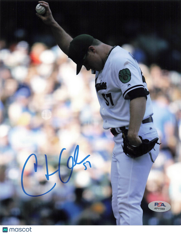 Chase Anderson Milwaukee Brewers Signed 8x10 Photo PSA