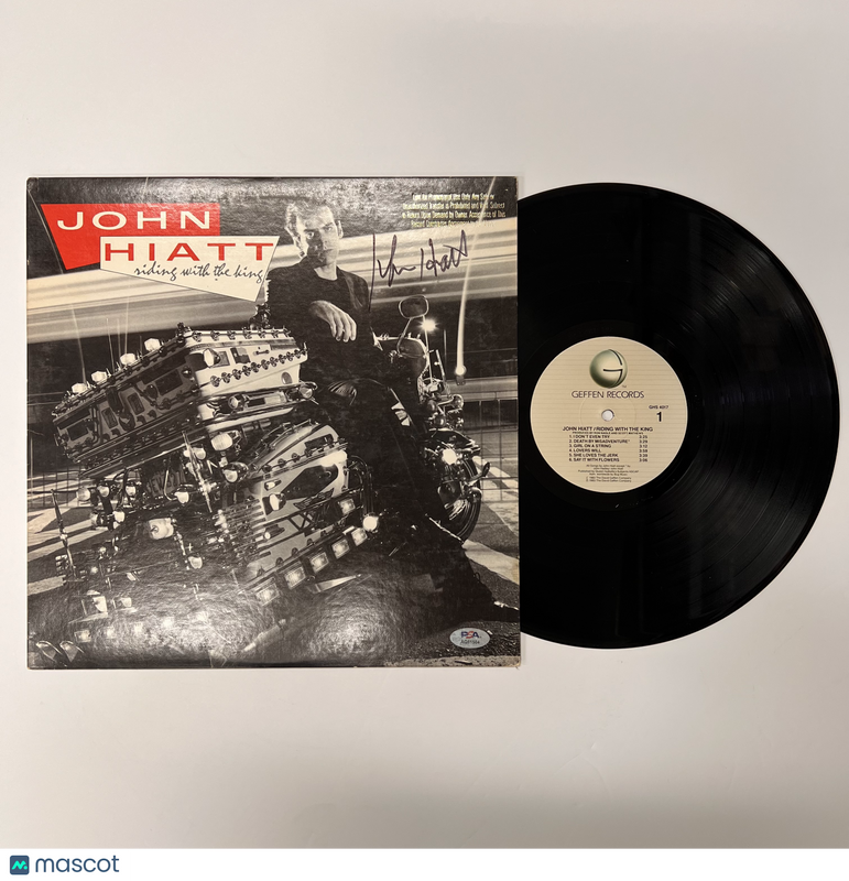 John Hiatt Signed Riding with the King Vinyl Album PSA Autographed