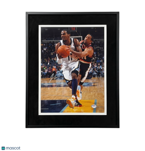 Mike Conley Memphis Grizzlies Signed Basketball 11x14 Custom Framed Photo PSA