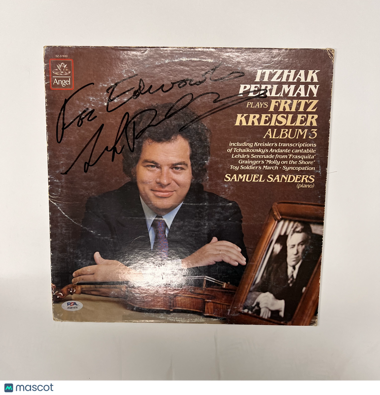 Itzhak Perlman Signed Itzhak Perlman Plays Fritz Kreisler Album 3 Vinyl PSA