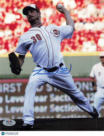 Travis Wood Cincinnati Reds Signed 8x10 Photo PSA