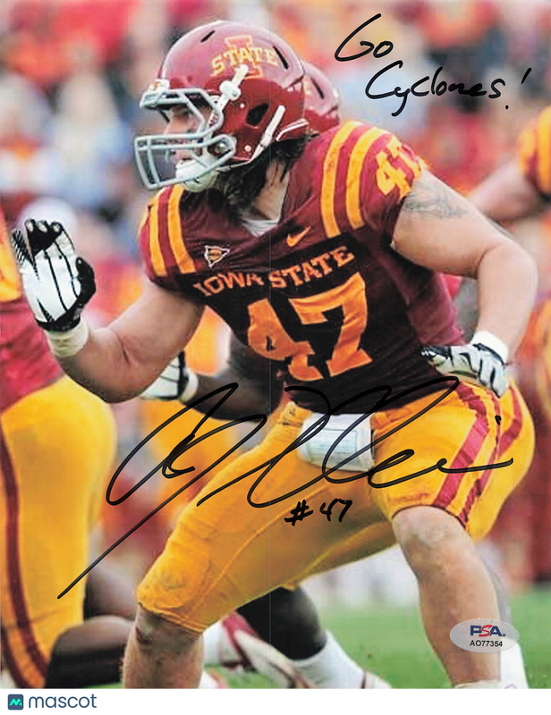 A.J. Klein Signed Iowa State Cyclones Football 8x10 Photo PSA Autographed