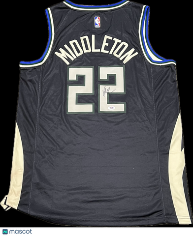 Khris Middleton Signed Jersey PSA Milwaukee Bucks Autographed