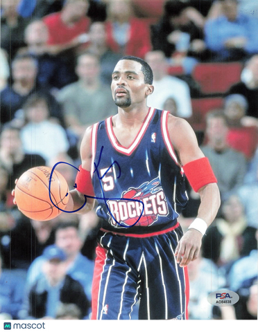 Cuttino Mobley Houston Rockets Signed Basketball 8x10 Photo PSA