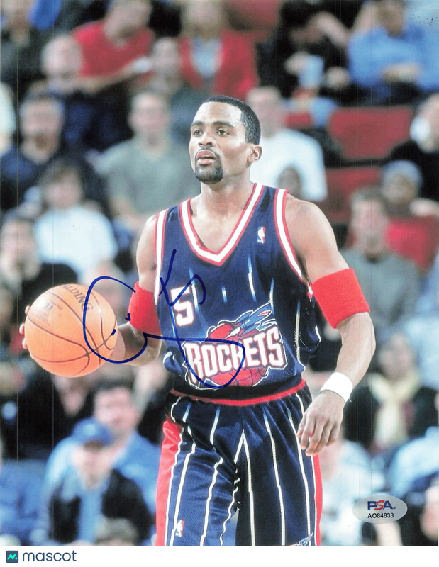 Cuttino Mobley Houston Rockets Signed Basketball 8x10 Photo PSA