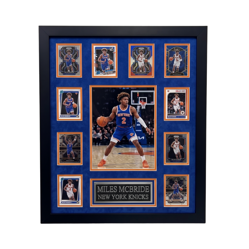Miles McBride 10-Card Custom Framed Display Piece New York Knicks