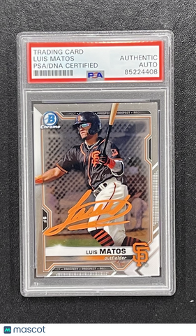 2021 Topps Bowman Draft Chrome #BDC-5 Luis Matos Signed Card Auto PSA Slabbed