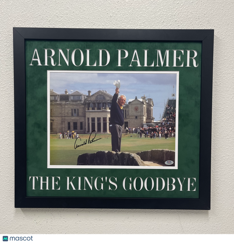 Arnold Palmer Signed 20x22" Custom Framed Golf Photo PSA Autographed