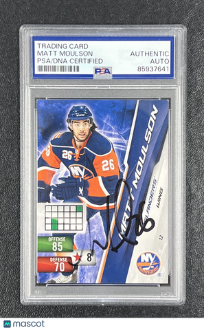 2011 Panini Adrenalyn XL #12 Matt Moulson Signed Card Auto PSA Slabbed Islanders