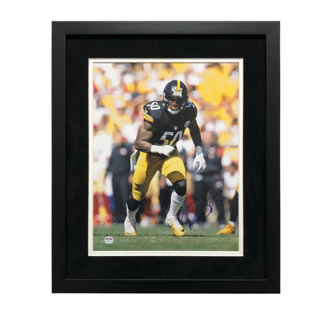 Ryan Shazier Signed Pittsburgh Steelers 11x14 Custom Framed Photo PSA Auth