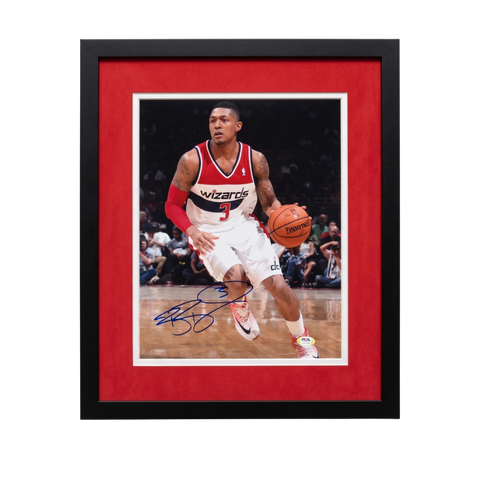 Bradley Beal Washington Wizards Signed Basketball 11x14 Custom Framed Photo PSA