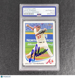 2013 Topps #576 Julio Teheran Signed Card Auto PSA Slabbed Atlanta Braves