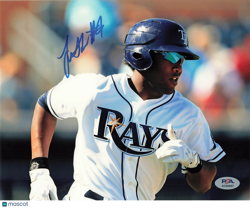 Justin Williams Tampa Bay Rays Signed 8x10 Photo PSA