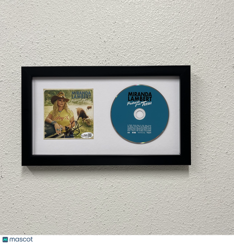 Miranda Lambert Signed Postcards from Texas Framed Display CD Album JSA