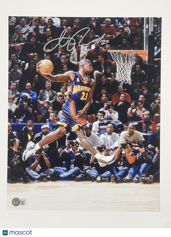 Jason Richardson Golden State Warriors Signed Basketball 11x14 Photo BAS