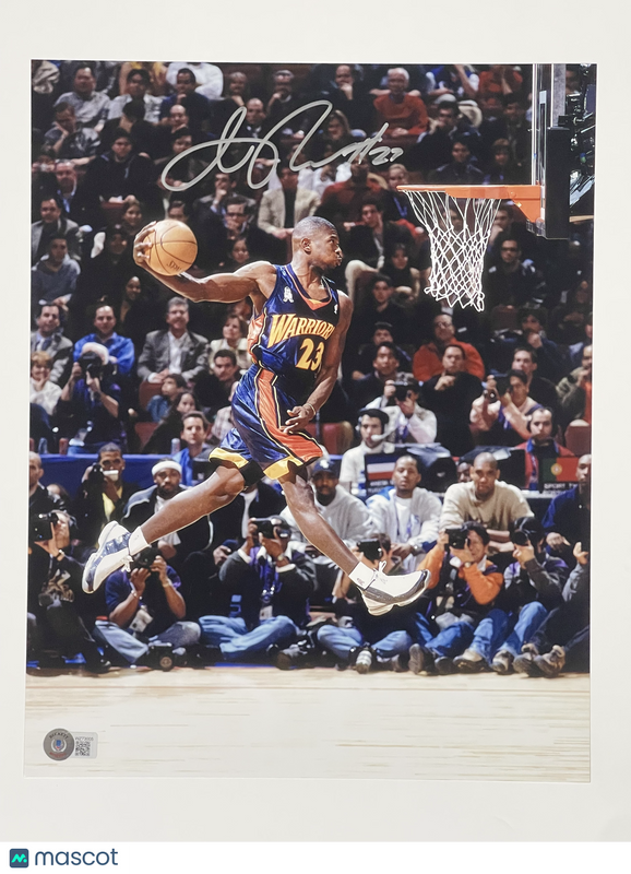 Jason Richardson Golden State Warriors Signed Basketball 11x14 Photo BAS