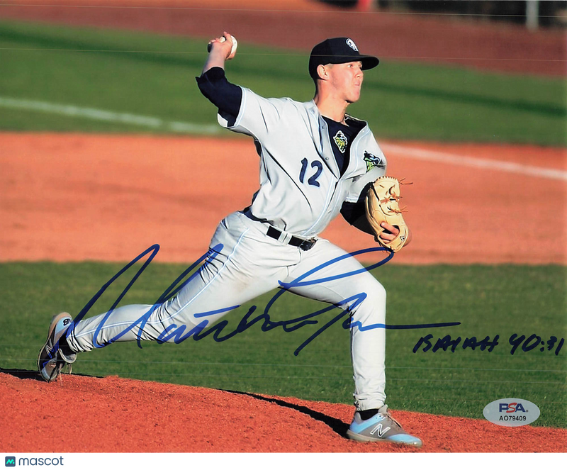 Matt Tabor Hillsboro Hops Signed 8x10 Photo PSA