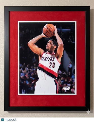 Allen Crabbe Portland Trail Blazers Signed 8x10 Custom Framed Photo PSA Auth