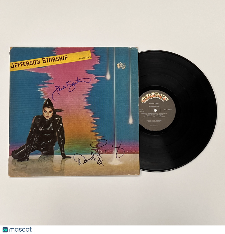 David Freiberg & Paul Kantner Signed Vinyl Modern Times Album PSA Autograph