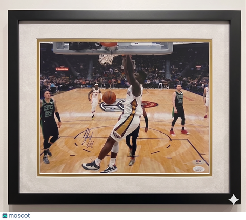 Zion Williamson New Orleans Pelicans Signed 11x14 Custom Framed Photo PSA