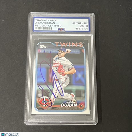 2024 Topps Series 1 #227 Jhoan Duran signed card PSA