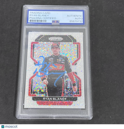2022 Ryan Blaney Panini Prizm#14 Signed Card PSA Auto Auth Autographed