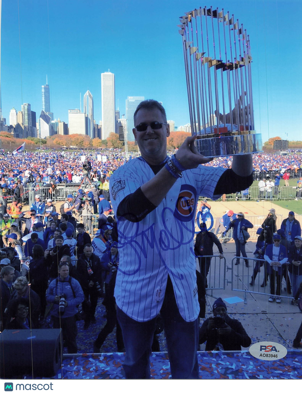 John Mallee Chicago Cubs Signed 8x10 Photo PSA