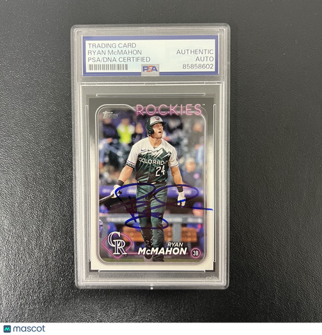 2024 Topps Series Two#462 Ryan McMahon Signed Card PSA Colorado Rockies