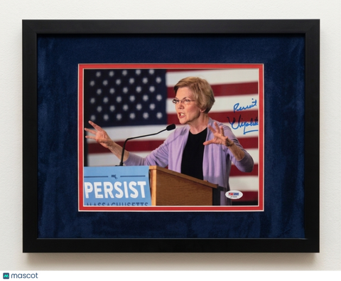 Elizabeth Warren Signed 8x10 Custom Framed Photo PSA Autographed