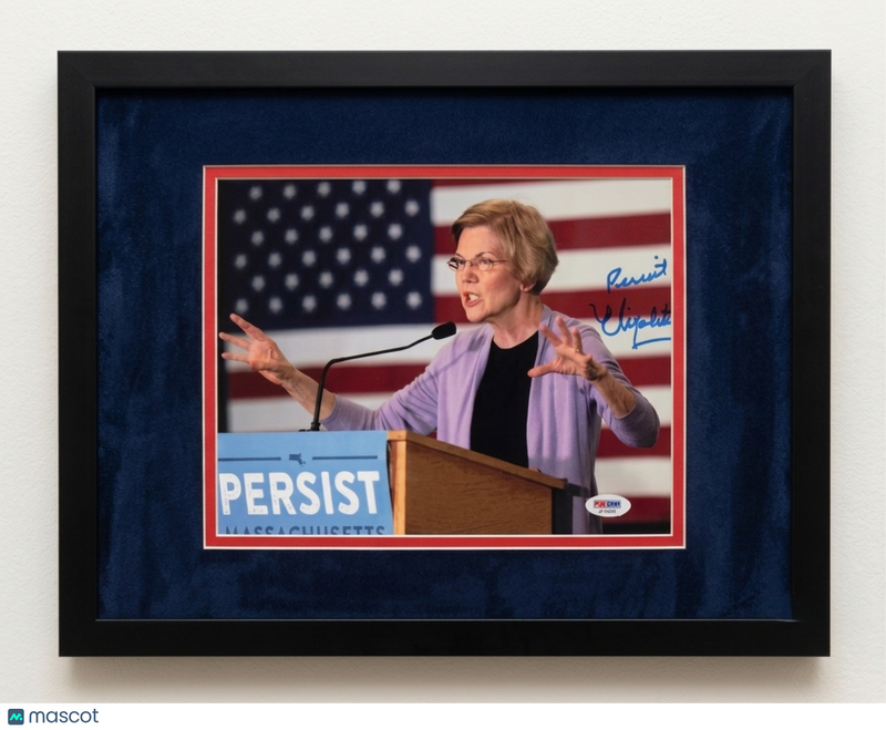 Elizabeth Warren Signed 8x10 Custom Framed Photo PSA Autographed