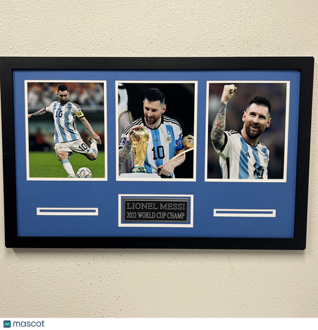 Lionel Messi Soccer 3-Photo Custom Display Frame Argentina National Team