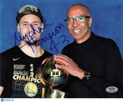 Mychal Thompson Signed Basketball 8x10 Photo PSA