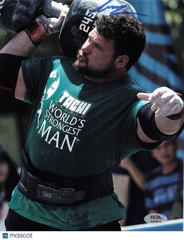 Martins Licis Signed World's Strongest Man Strength Athletics 8x10 Photo PSA