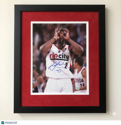 Wesley Matthews Portland Trail Blazers Signed 11x14 Custom Framed Photo PSA