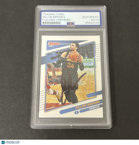 2021-22 Panini Donruss #50 Dillon Brooks signed card PSA Grizzlies