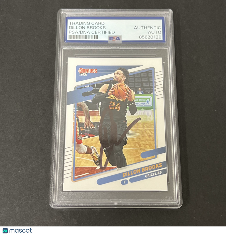 2021-22 Panini Donruss #50 Dillon Brooks signed card PSA Grizzlies