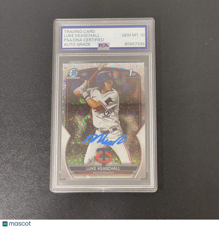 2023 Topps Bowman #BDC-53 Luke Keaschall Signed Card Auto 10 PSA Slabbed Twins