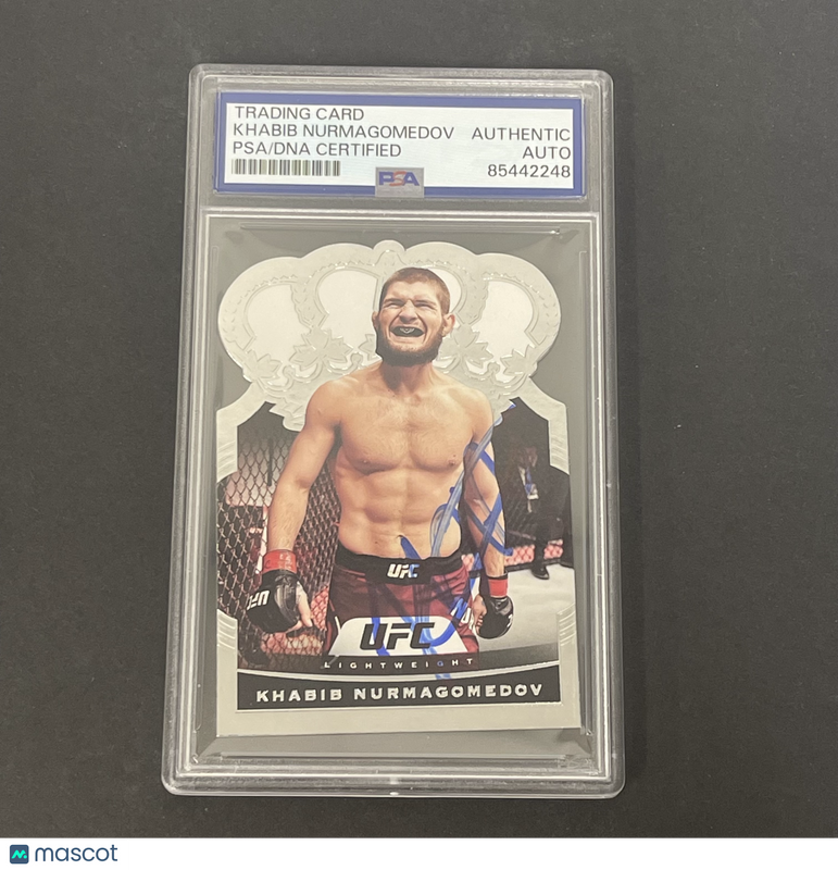 2021 Panini Chronicles #16 Khabib Nurmagomedov Crown Royale signed card PSA
