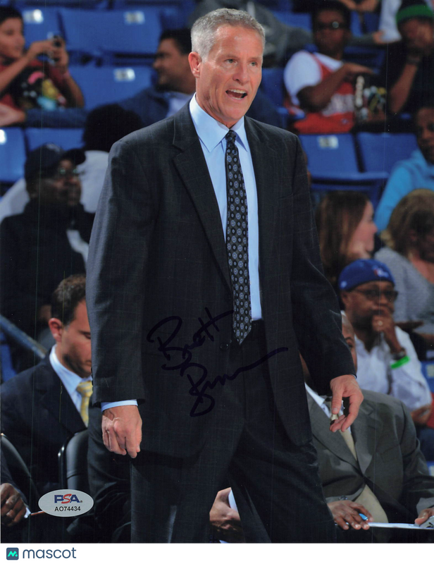 Brett Brown Signed Basketball 8x10 Photo PSA